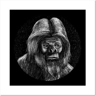 Bigfoot Realistic Face Posters and Art